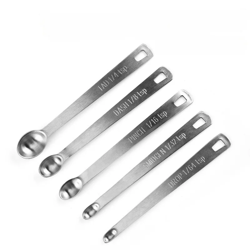 Kitchen Appliances Best - 新しい 5 ピース/セットミニ計量スプーンセットステンレス鋼調味料乾燥および液体材料キッチン計量ツール家庭用品