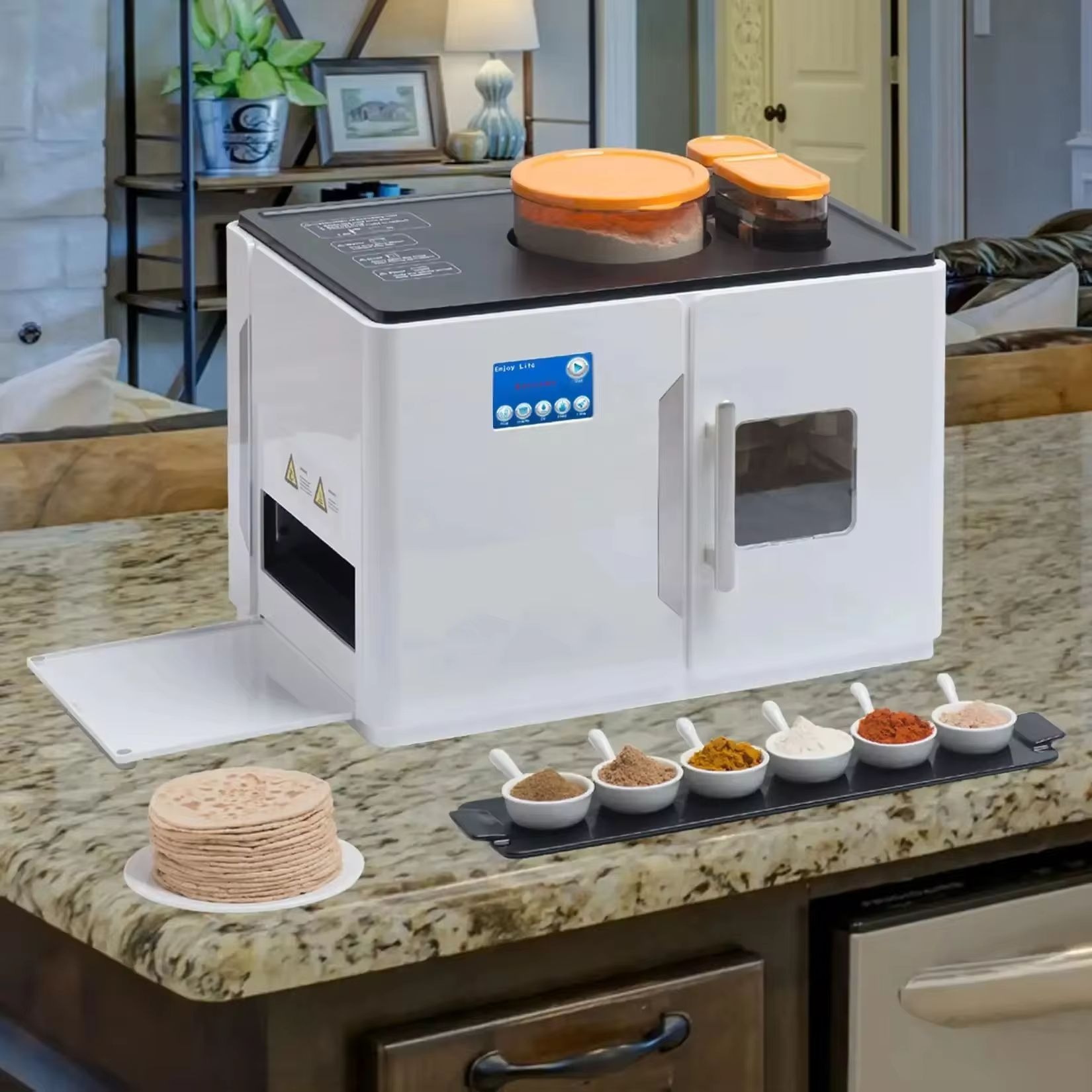 電動ロティロボット、ロティ・アタ・チャパティ・フラットブレッ - Roti Maker Automatic のレビューと価格