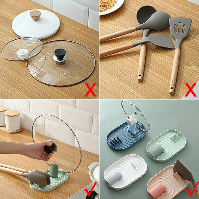 1 個多色折りたたみ式北欧スタイルポットホルダー蓋シャベル収 - Kitchen Appliances Best のレビューと価格